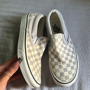 Used blue checked vans 9.5